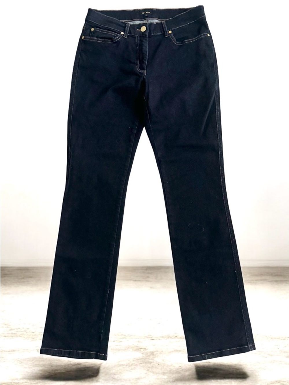 🆕 Escada Straight Leg Jeans Dark Blue Stretch